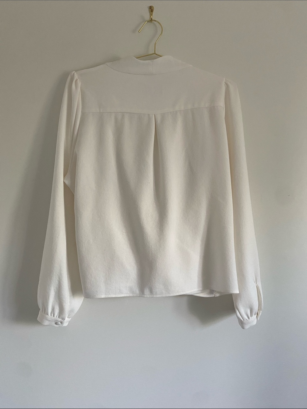 Sézane Abélia Ecru Draped Wrap Blouse - Picture 13 of 14